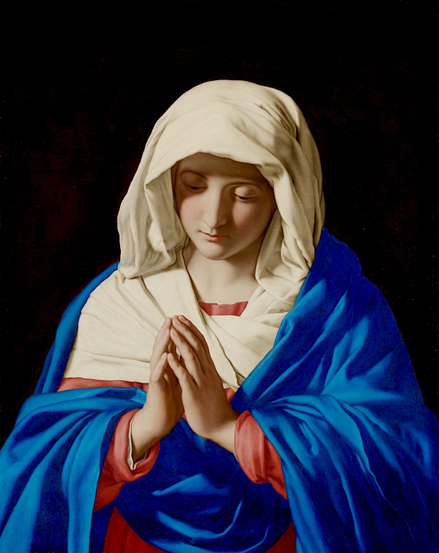 Sassoferrato, The Virgin in Prayer (1640-50), oil on canvas; National Gallery