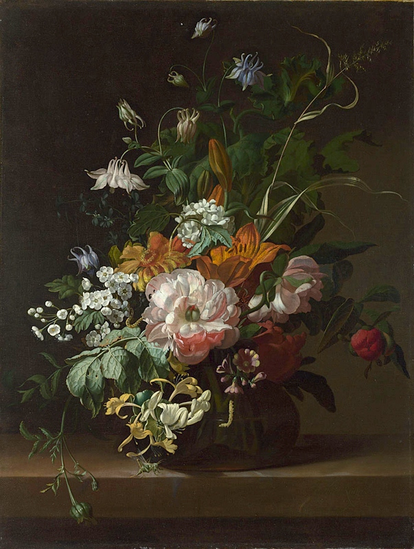 Rachel Ruysch, Flowers in a Vase (c.1685), oil on canvas; National Gallery