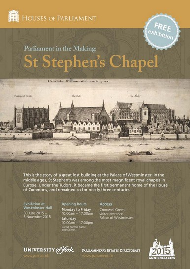 Parliament in the Making: St Stephen’s Chapel  - exhibition booklet (2015)
