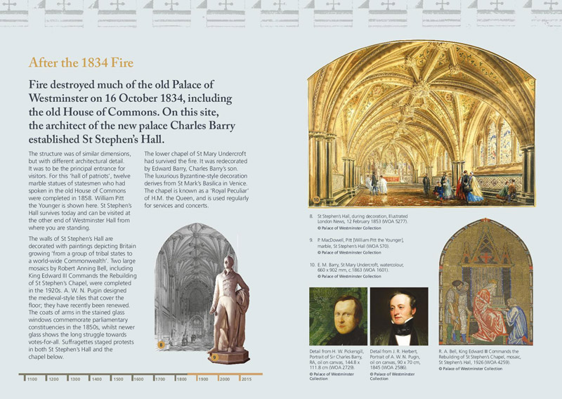 'Parliament in the Making: St Stephen's Chapel' exhibition booklet spread (2015)