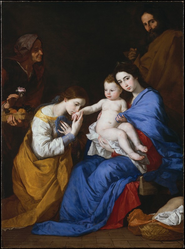 Jusepe de Ribera, The Holy Family with Saints Anne and Catherine of Alexandria