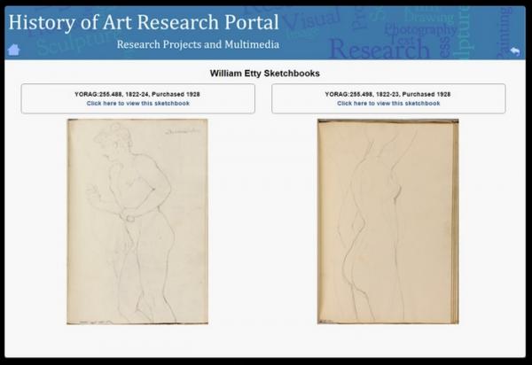 History of Art Research Portal (University of York): Etty - sketchbooks