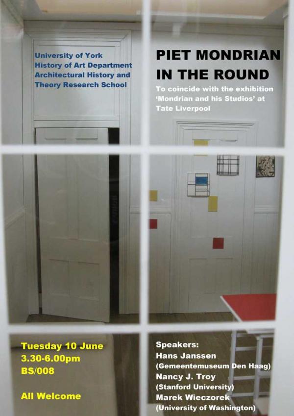 Poster: symposium 'Piet Mondrian in the Round', University of York, June 2014