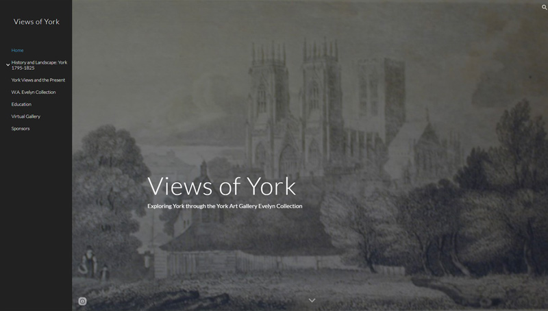 Views of York online exhibition - homepage screenshot